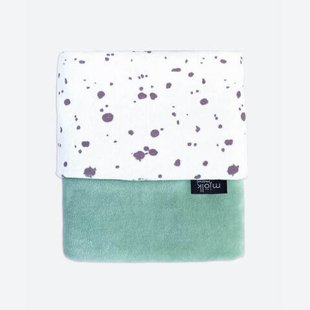 Двусторонний велюровый плед Mjölk Пыльный ментоловый, уценка