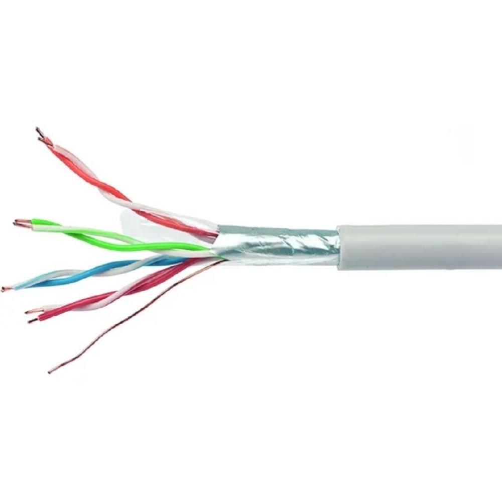 Витая пара Cablexpert FPC-6057-4-CU/100 Кабель Cablexpert (RU) FTP indoor 4x2x0.57, медный, кат.6, однож., 100м, box, серый