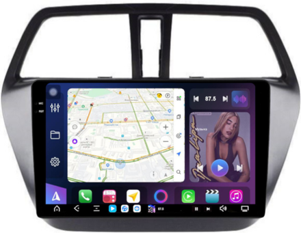 Магнитола Suzuki SX4 2 2013-2021 - FarCar XXL337M монитор 9.5" 2K QLED на Android 13, TS20, 8+256Гб, CarPlay, 4G SIM-слот