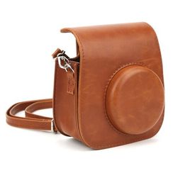 İnstax fotoaparat üzlüyü \  Camera Case,PU Vintage Camera Shoulder Bag Detachable Brown Sling Shell Case Bag for Fujifilm Instax Mini 11/9/8 Camera