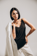 Колье "Капля" на шнурке