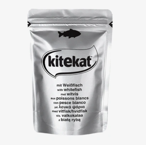 Влажный корм Kitekat полнорационный для взрослых кошек, белая рыба в желе, 85 г