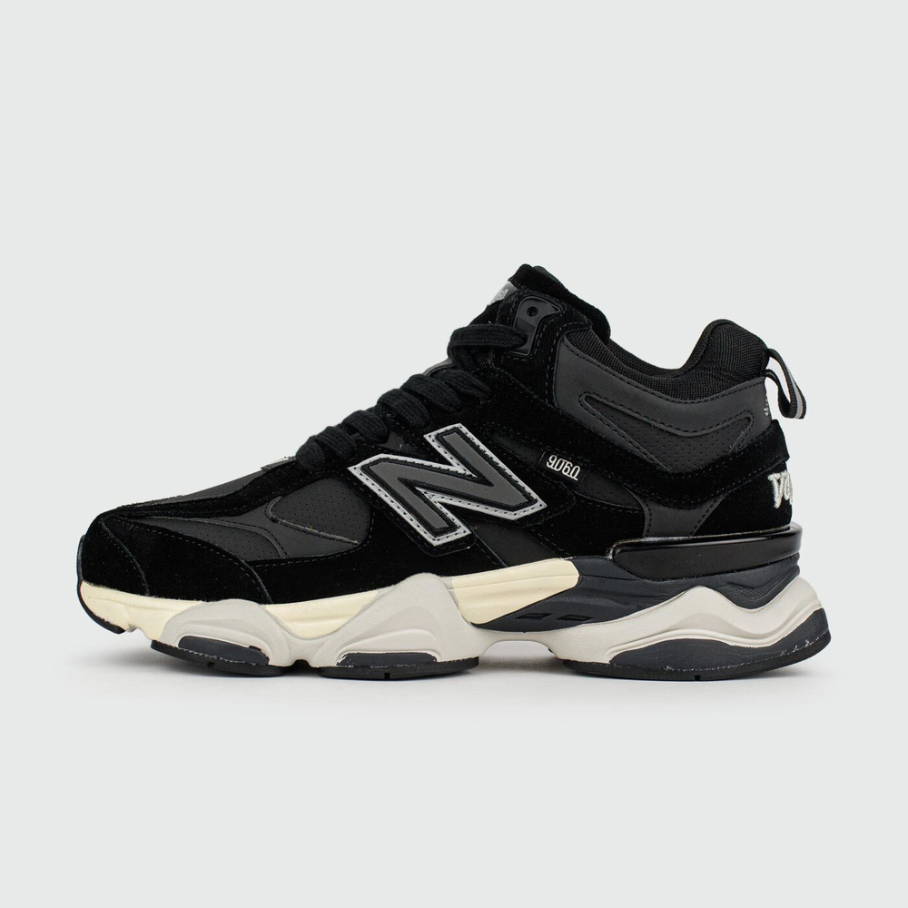 Кроссовки New Balance 9060 Mid Black / White with Fur