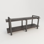 Тумба под телевизор напольная в стиле лофт из массива сосны и стали 150–200 см • Доставка по Москве, СПб и городам России