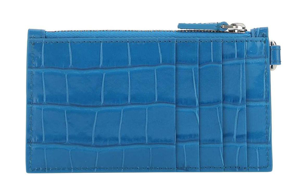 Balenciaga Cow Leather Wallet, Card Holder Unisex Blue