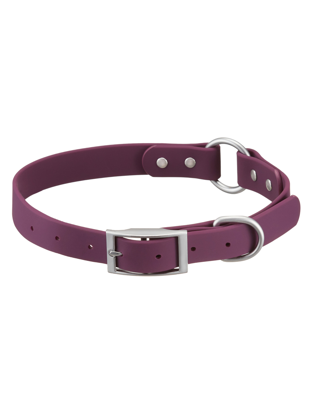 Pet-it водонепрониц. ошейник для собак с пряжкой и кольцом, М шир. 1,9 см, обх. шеи 33-48 см, до 40 кг, фиолетовый