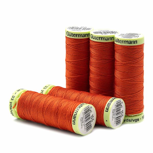 Нитки отделочные Gutermann Top Stitch 30 (30 метров), 5 кат. | 155 яркий апельсин