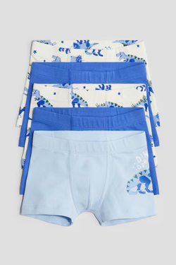 H&M Набор из пяти трусов-боксеров, светло-голубой