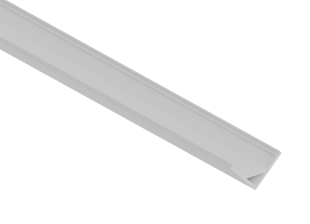 Угловой алюминиевый профиль,  16х16х2000. Цвет: Белый матовый, RAL9003,Серия:DN8ALE