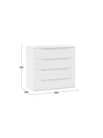 Комод для одежды Белый Жемчуг 90х45х84 см