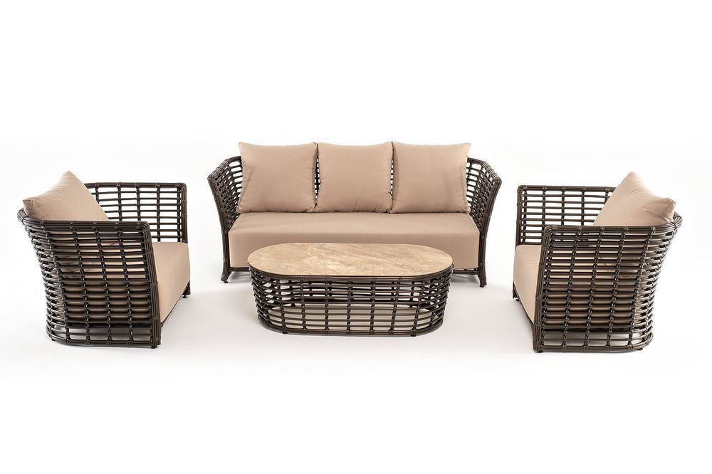 "Валенсия" лаунж-зона из искусственного ротанга, цвет бронзовый