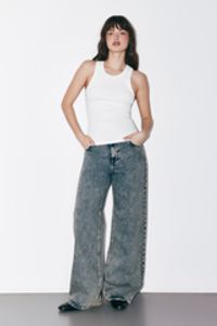 Топ халтер в рубчик "Белый" женский