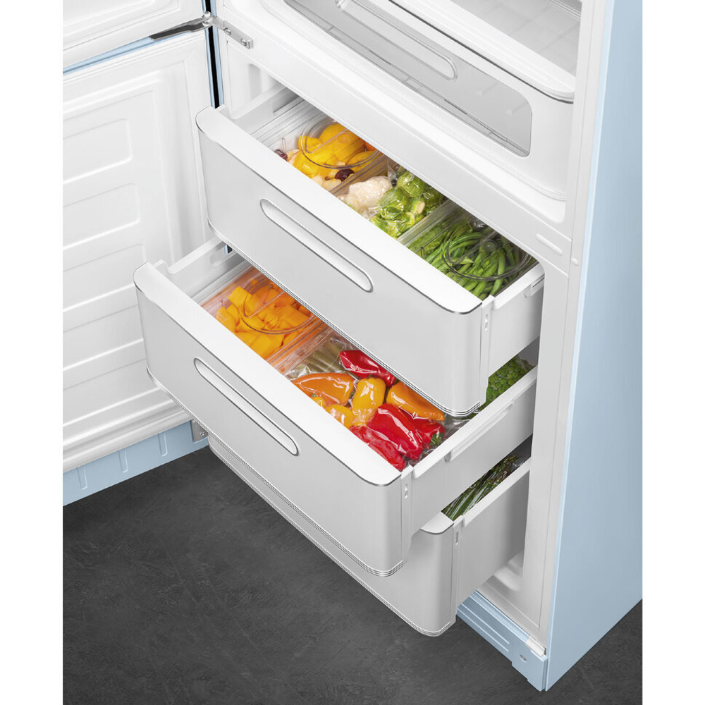 Отдельностоящий двухдверный холодильник Smeg FAB32LPB5