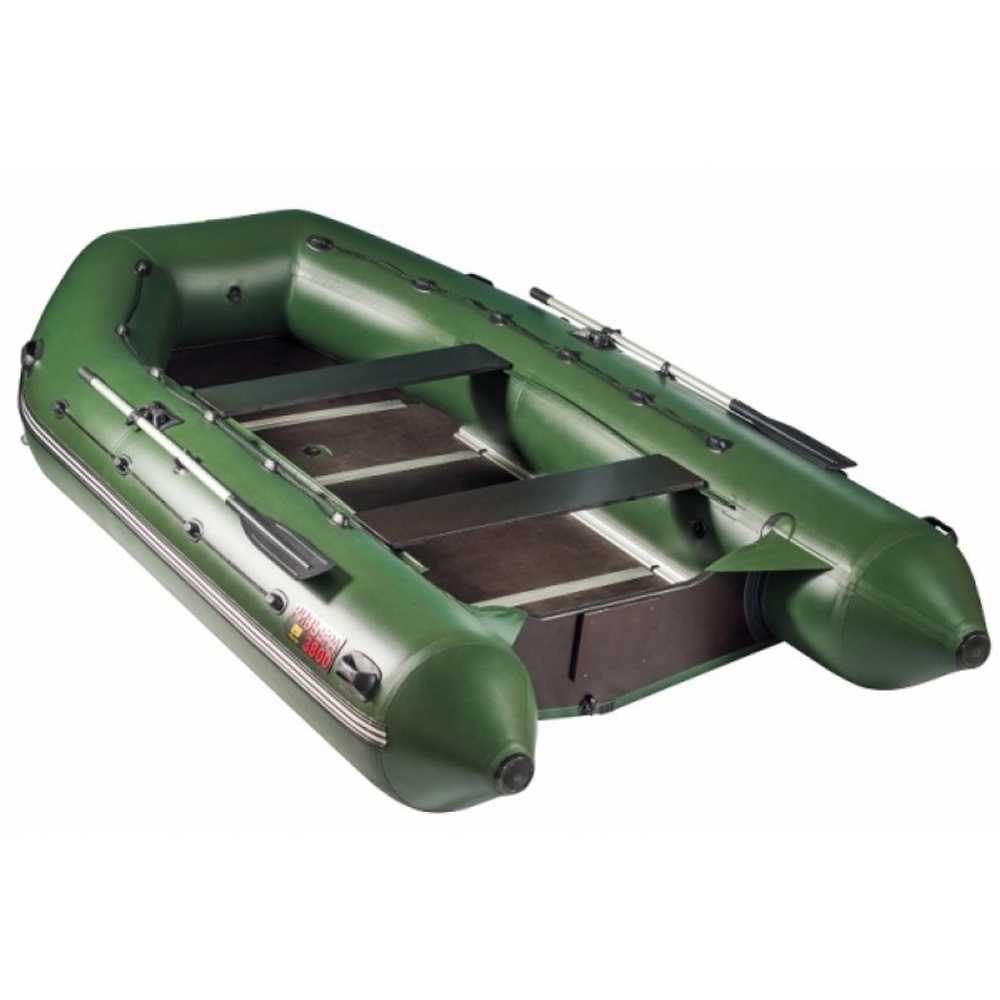 Лодка ПВХ Ривьера Максима 3600 СК зелено-черная