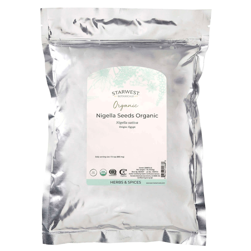 Starwest Botanicals, Органические семена чернухи, 453,6 мг (1 фунт)