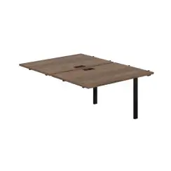 PR.217.DM.O59.BL / Секция раб. станции 2400х1638х750 / профиль: 59х59 черный; столешница: дуб модена