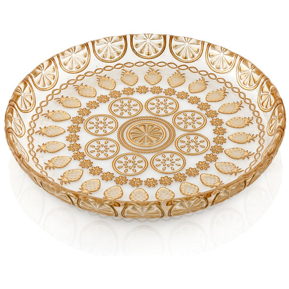 Тарелка закусочная IVV Витамины 21см янтарный узор