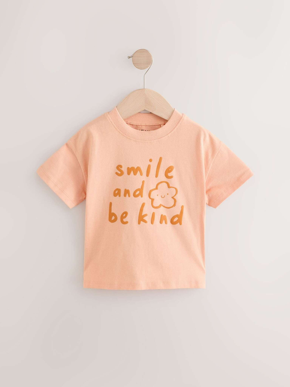 Футболка для девочки Next E65-367, 3 шт., Персиковый, Хаки, Кремовый