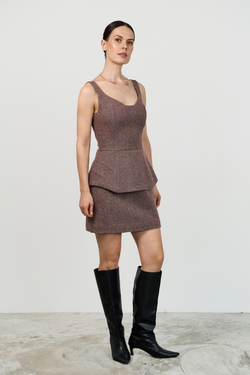 Юбка мини шерстяная