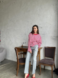 Тельняшка ягодно-белая