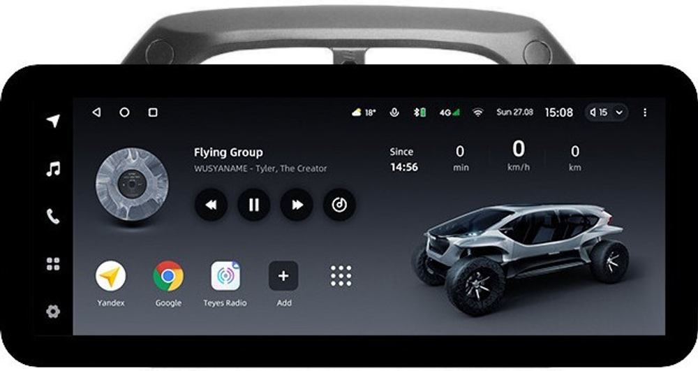 Магнитола для Toyota RAV4 2 2000-2003 - Teyes LUX ONE ROUND монитор 12.3" 2K QLED на Android 10, CarPlay, 4G SIM-слот