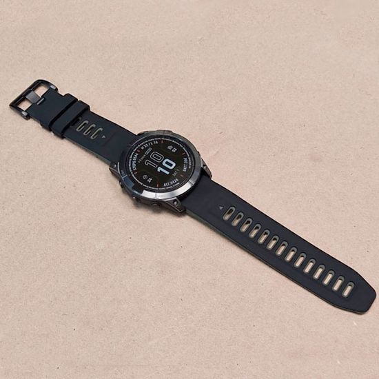 Ремешок силиконовый двухцветный 26 мм для Garmin Fenix 7x/6x/5x/5x plus/3, Descent, Tactix, Enduro, D2,  Instinct 2X