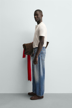 ZARA ФУТБОЛКА С ВОРОТНИКОМ НА ПУГОВИЦАХ, БЕЛЫЙ