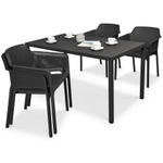 Стол пластиковый обеденный Nardi Cube 140x80, антрацит