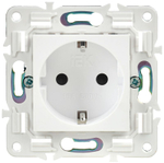 Розетка SKANDY 16А с заземл. защ. шторки SK-R04W арктич. бел. IEK SK-R14-16-K01
