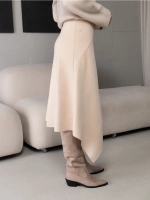 Юбка замшевая трапеция миди