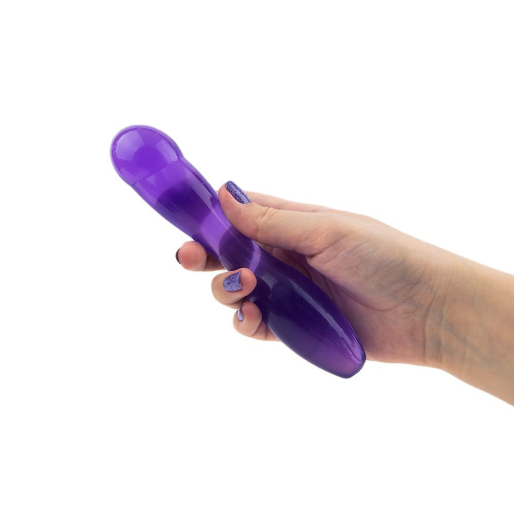 Фиолетовый двусторонний стимулятор «Хитрец» - 17,5 см. (Цвет: фиолетовый)