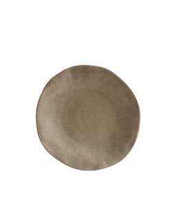 Zara Home тарелка десертная из каменной керамики, цвет серый, 24 см