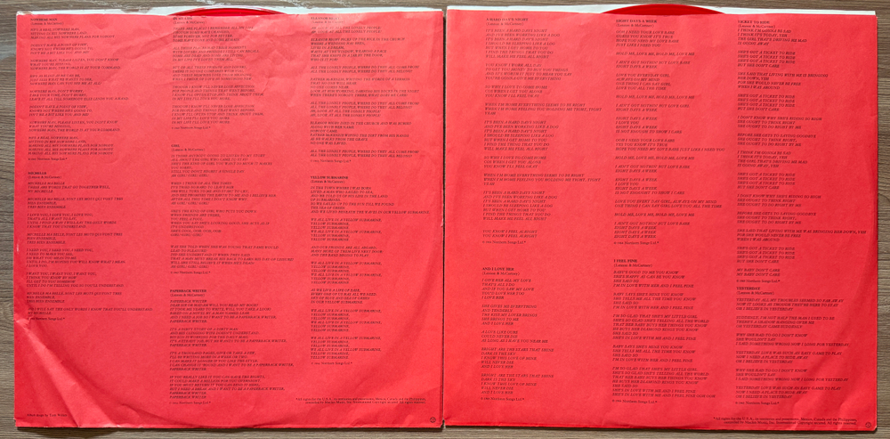 The Beatles ‎– 1962-1966 2LP (США 1978г.) Red Т
