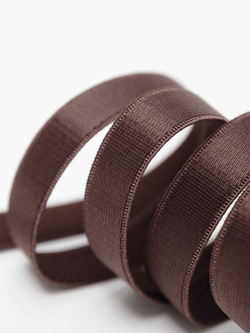 Резинка бретелечная шоколад плотная глянцевая ширина 10 мм