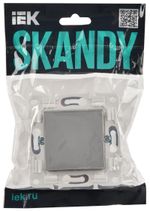 SKANDY Выключатель 1-клавишный 10А SK-V01S серебряный IEK