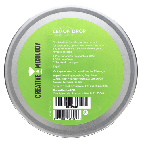 The Spice Lab, Creative Mixology, лимонная сахарная пудра, 99 г (3,5 унции)