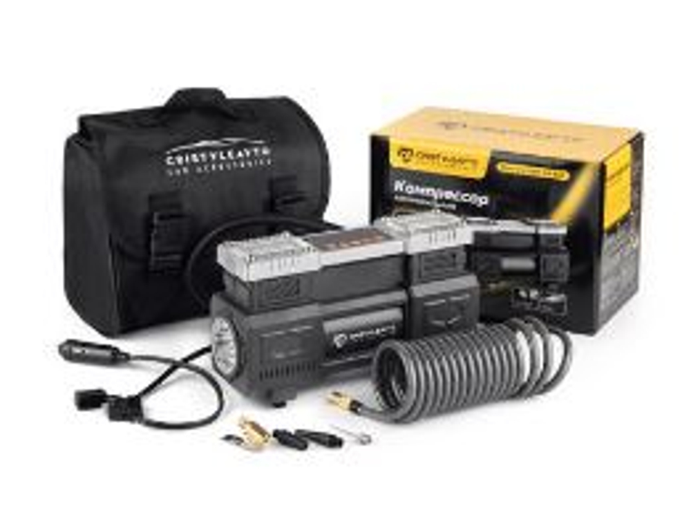 Компрессор "CRISTYLEAVTO" CA-620 Mercury Light 60л\м 2х поршн. LED фонарь 13078