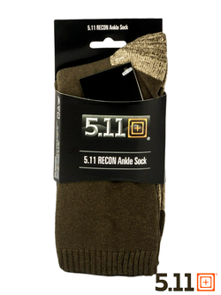 Термоноски 5.11 Tactical RECON Ankle Sock (TAC-6260). Олива-серый