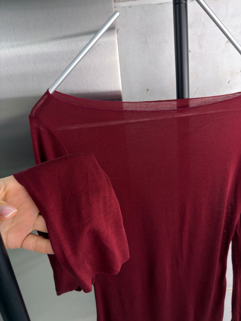 Лонгслив женский арт. 0100 цвет "бордовый"