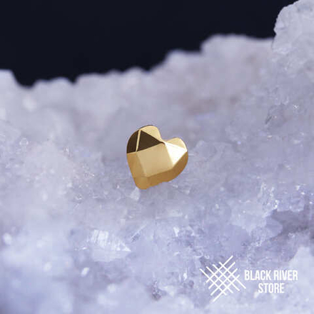 Heart Faceted PVD Yellow