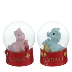 GAEM Фигурка декор в стекл шаре "Лошадка", L6 W6 H8 см, 2в.