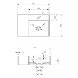 Раковина Abber Stein 56 R AS2644 R Белая матовая