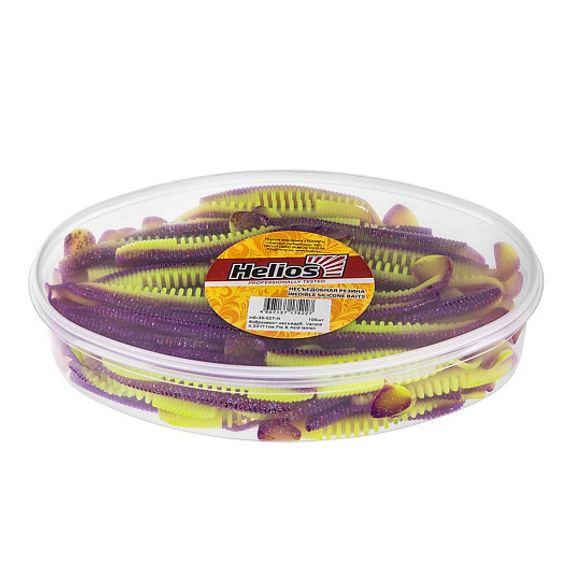 Виброхвост несъедоб. Varuna 4,33&#39;/11см Fio &amp; Acid lemon 100шт. (HS-35-027-N) Helios