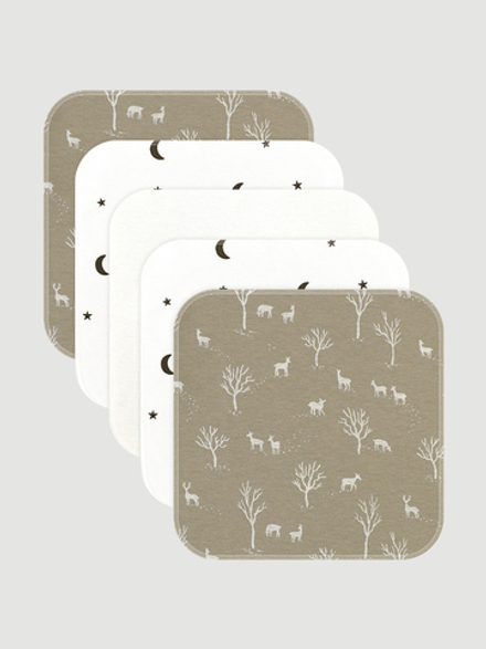 Набор платочков-слюнявчиков Mjölk Лес New