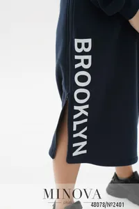 Платье 2401-темно-синий Minova