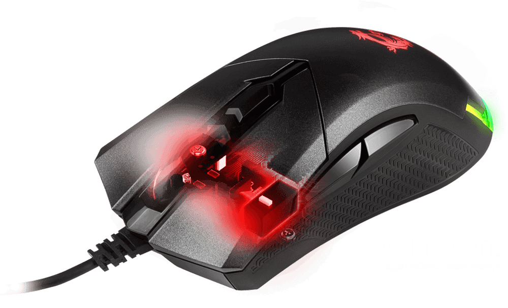 Мышь MSI Clutch GM50 USB2.0/TPE-кабель 2м/Вес 87г./RGB подсветка/Черный
