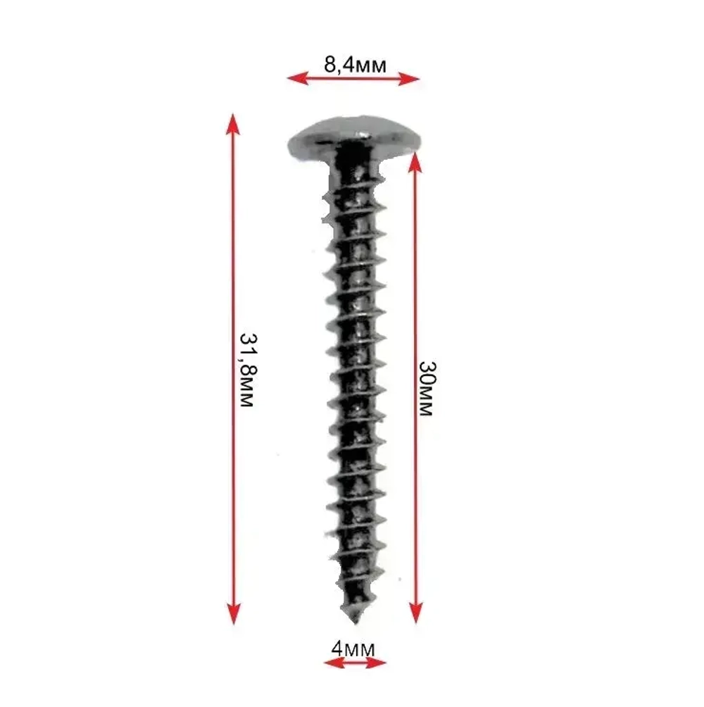 20шт. Саморез Черный. 4.0х30 мм. Крепеж для автомобилей.