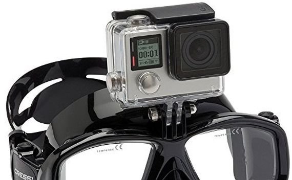 Маска Cressi Action Черно-синяя с креплением для GoPro