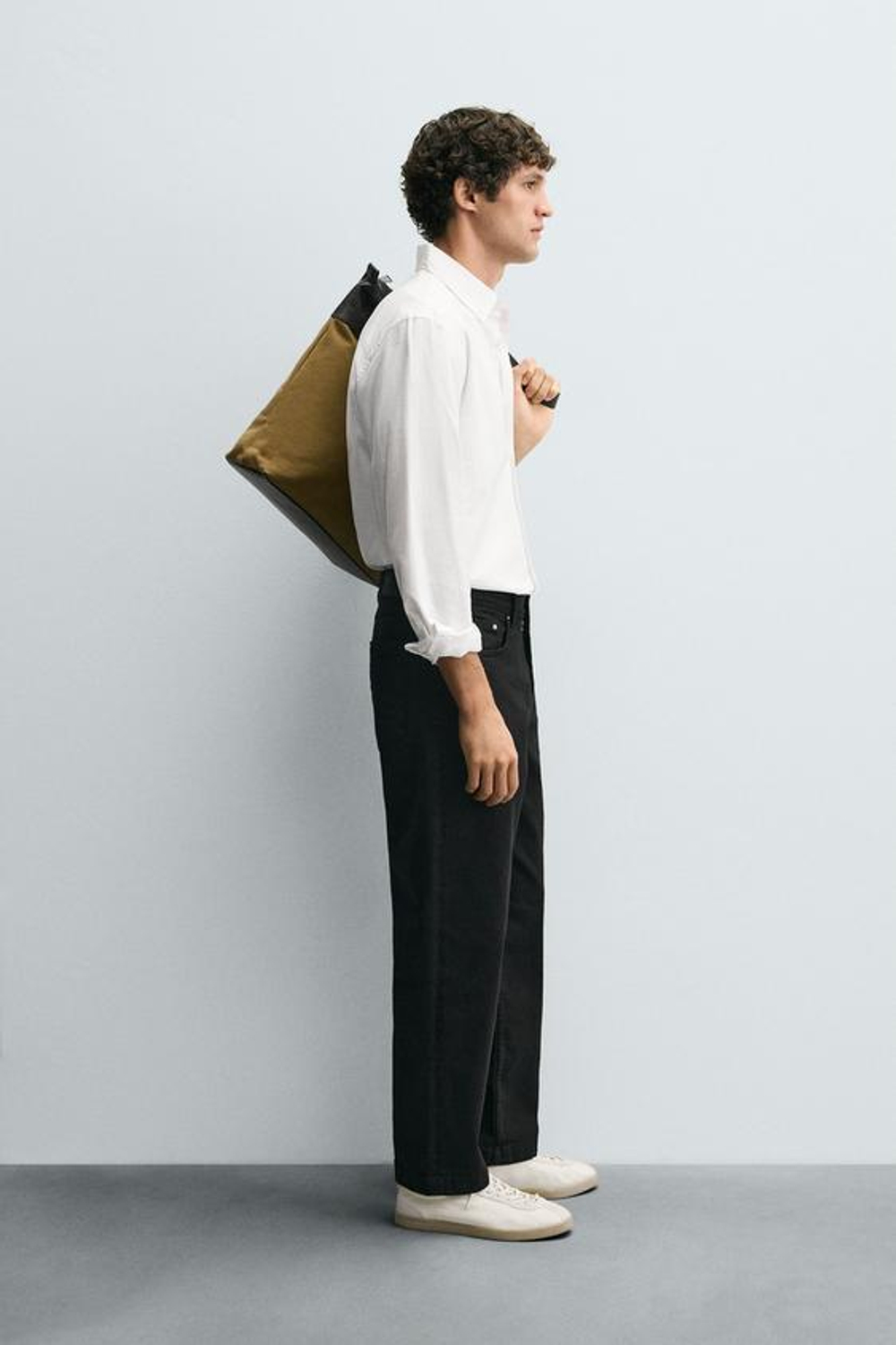 ZARA БРЮКИ STRAIGHT FIT, ЧЕРНЫЙ