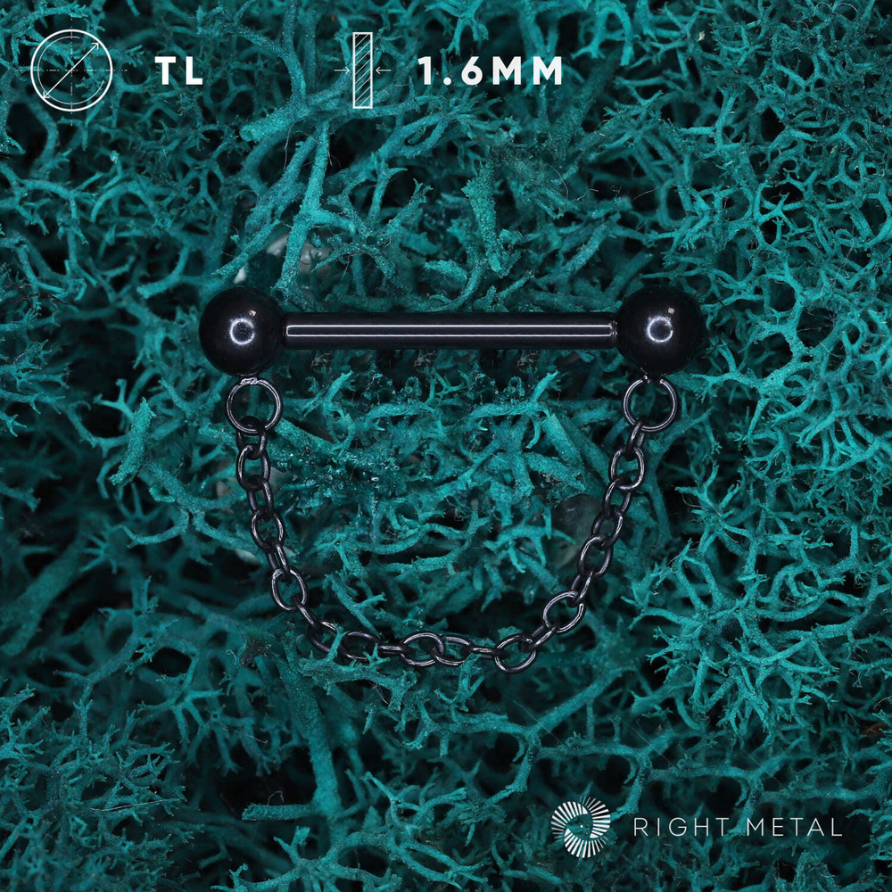 Штанга Classic Chain PVD Black Б/Р 1.6мм